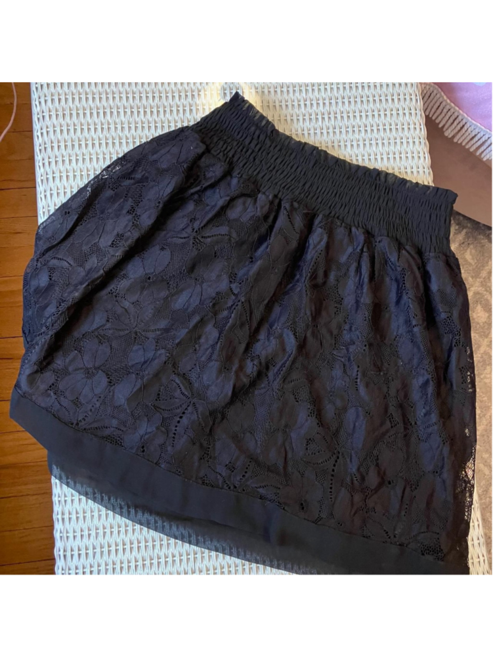 Black Lace Mini Skirt Y2K Goth Whimsy